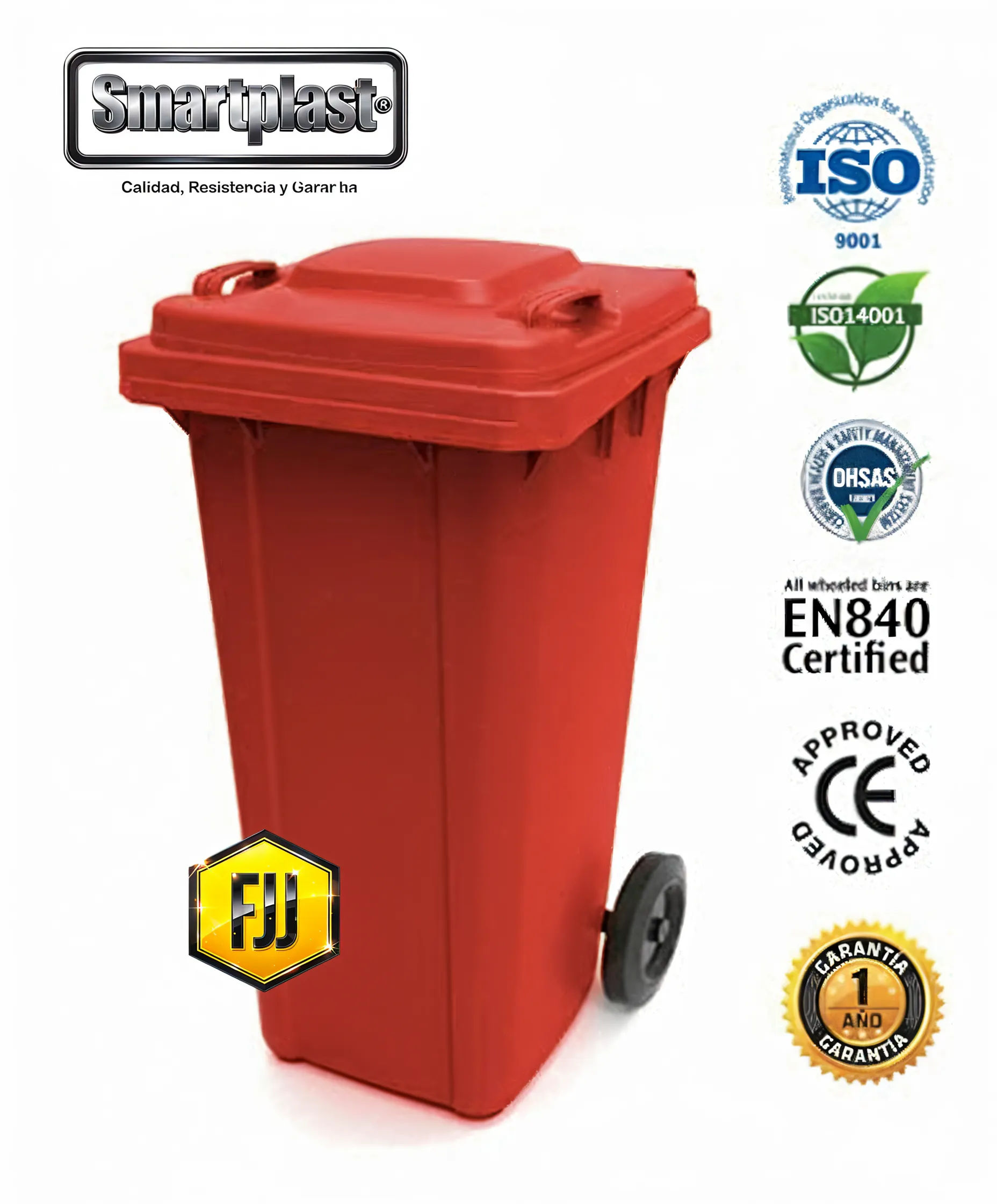 Tacho 120 litros rojo Tacho 120 litros rojo